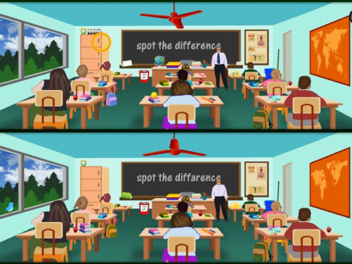 Classroom Spot the Differences Game Image Classroom Spot the Differences Game