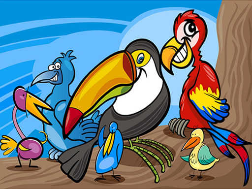 Exotic Birds Coloring Game Image Exotic Birds Coloring Game